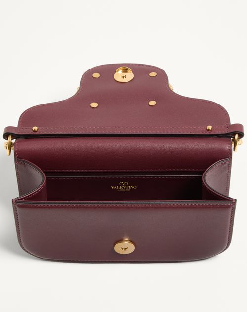 Valentino Garavani - Valentino Garavani Locò Small Shoulder Bag In Calfskin With Jewel Logo - Rosewood - Woman - Shoulder Bags